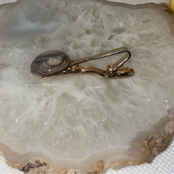 Vintage Agate Stone Tie Clip - Picture 7 of 7
